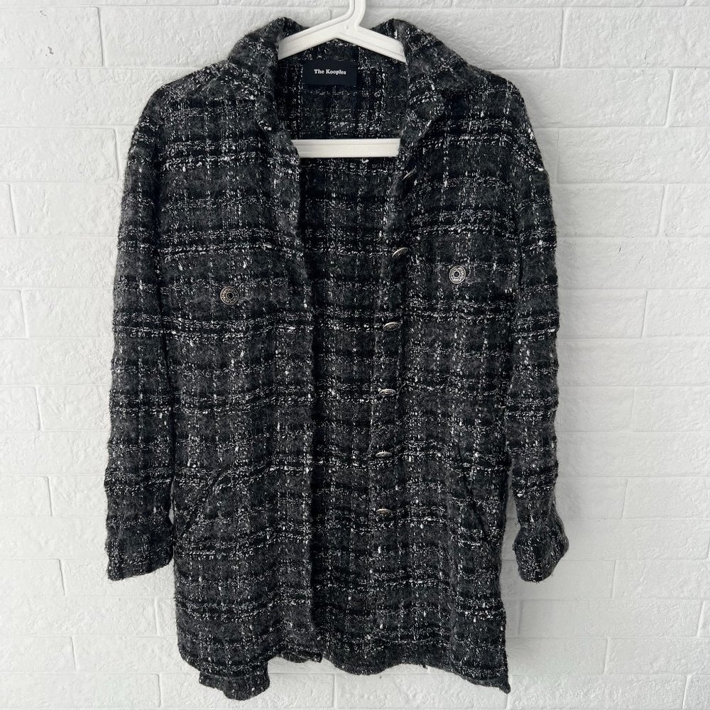 The Kooples Women Tweed Oversize Shirt